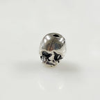 Sterling Silver Antique Skull Vertical Hole Bead Charm