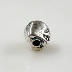 Sterling Silver Antique Skull Vertical Hole Bead Charm