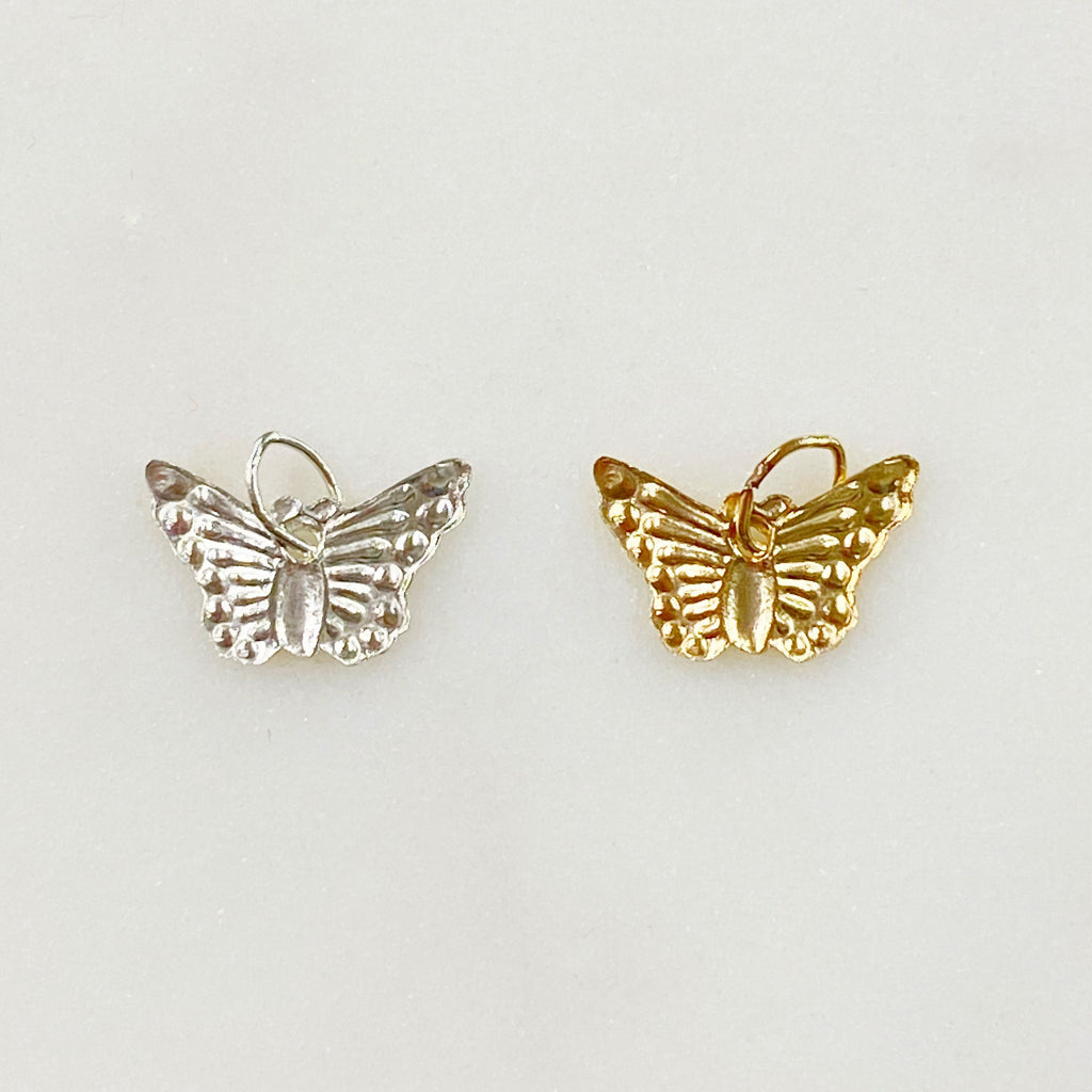 Sterling Silver or 14K Gold Filled or Butterfly Charm Lightweight Thin