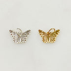 Sterling Silver or 14K Gold Filled or Butterfly Charm Lightweight Thin