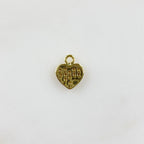 Gold Plated Small Heart Charm Mini Cubic Zirconia Love Charm