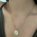 14K Gold Filled or Gold Plated Golden Evil Eye Necklace