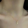 Sterling Silver or 14K Gold Filled Dainty Initial Necklace