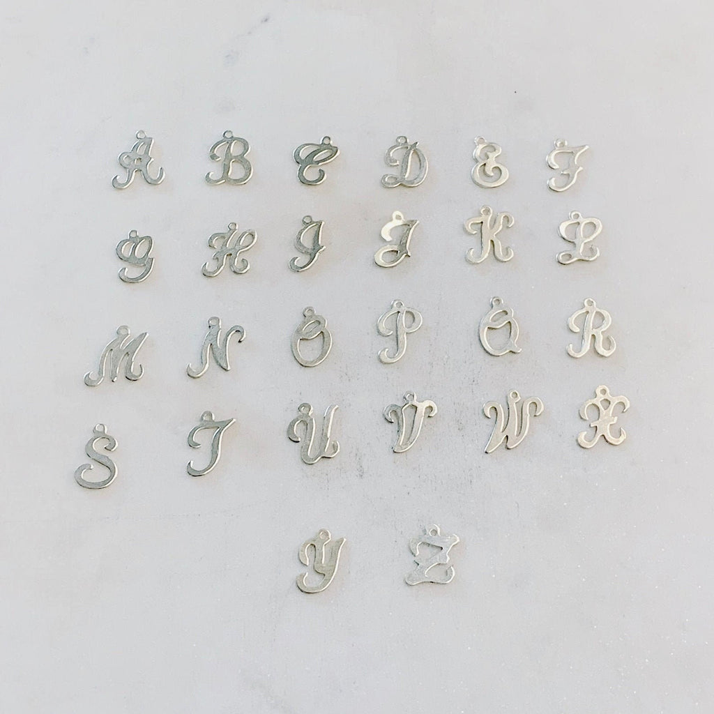 Sterling Silver or 14K Gold Filled Dainty Initial Necklace