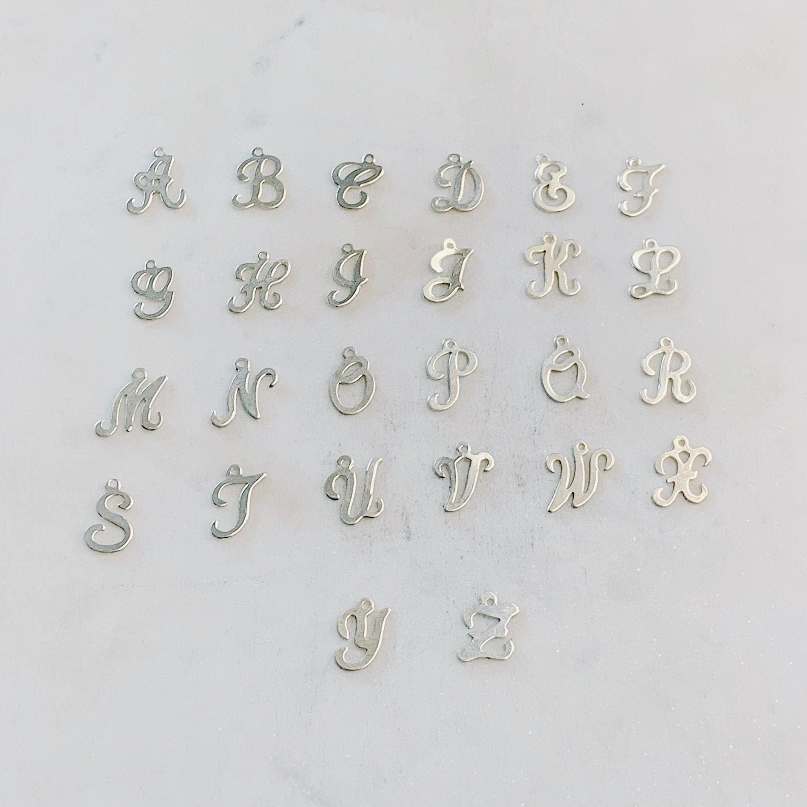 Sterling Silver or 14K Gold Filled Dainty Initial Necklace