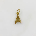 Gold Plated Alphabet Letter Charm Cubic Zirconia Initial Charms