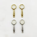 Pewter Magnifying Glass Charm Antique Gold or Antique Silver (2pc)