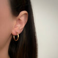 Gold Filled 14Kt Thick Flex Tube Hoop Earrings 18mm 15mm 13mm (2pc)