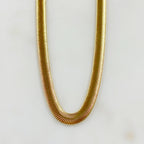 18K Gold Filled Ready to Wear Spiral Thick Herringbone Chain 6mm in 16