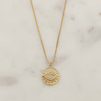 14K Gold Filled or Gold Plated Golden Evil Eye Necklace