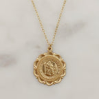 14K Gold Filled Saint Christopher Shimmer Necklace