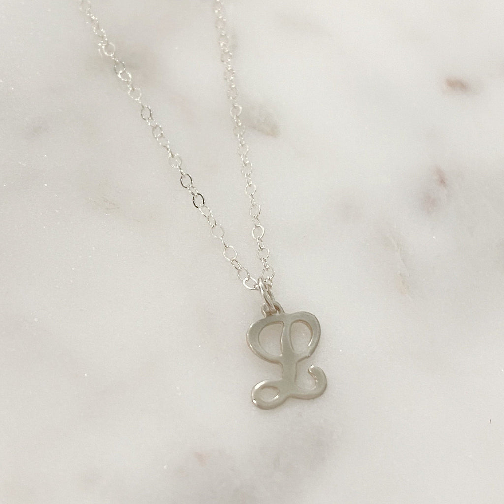 Sterling Silver or 14K Gold Filled Dainty Initial Necklace