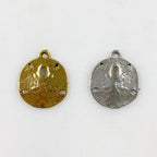 Pewter Rare Sand Dollar Charm Beach Charm Antique Gold (2pc)