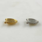 Pewter Sea Shell Charm Antique Gold or Antique Silver (2pc)