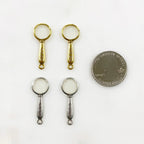 Pewter Magnifying Glass Charm Antique Gold or Antique Silver (2pc)