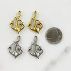 33mmx22mm Pewter Anchor Charm Nautical Ocean Charms Antique Gold (2pc)