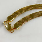 18K Gold Filled Ready to Wear Thick Herringbone Chain Necklace 7mm