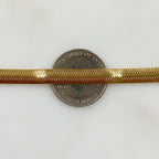 18K Gold Filled Ready to Wear Spiral Thick Herringbone Chain 6mm in 16