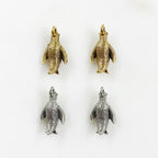 Pewter Standing Penguin Charm Antique Gold or Antique Silver