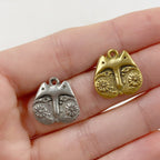 Pewter Owl Charm Antique Gold or Antique Silver Animal Charms