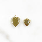 Gold Plated Heart Shaped 16K Locket Charm Cubic Zirconia Center