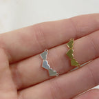 Base Metal Three Linked Hearts Charm Gold or Silver Tiny Gold