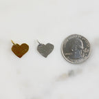 Sterling Silver or Vermeil Hammered Heart Charm Choose Your Style or Heart