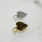 Sterling Silver or Vermeil Hammered Heart Charm Choose Your Style or Heart