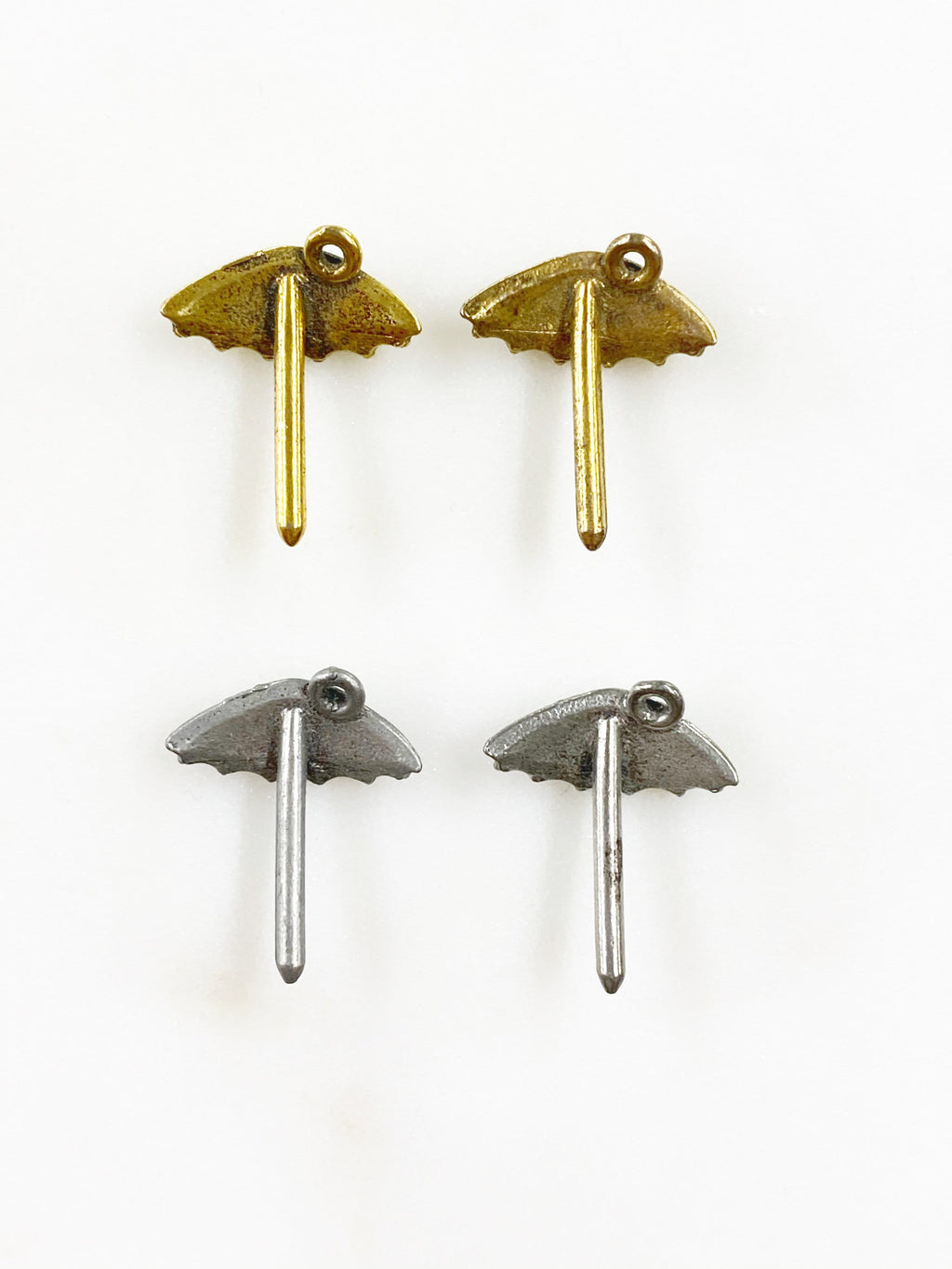 Pewter Umbrella Charm Beach Ocean Charms Antique Gold (4pc)