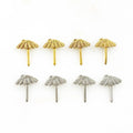 18mmx15mm Pewter Umbrella Charm Beach Ocean Charms Antique Gold (4pc)