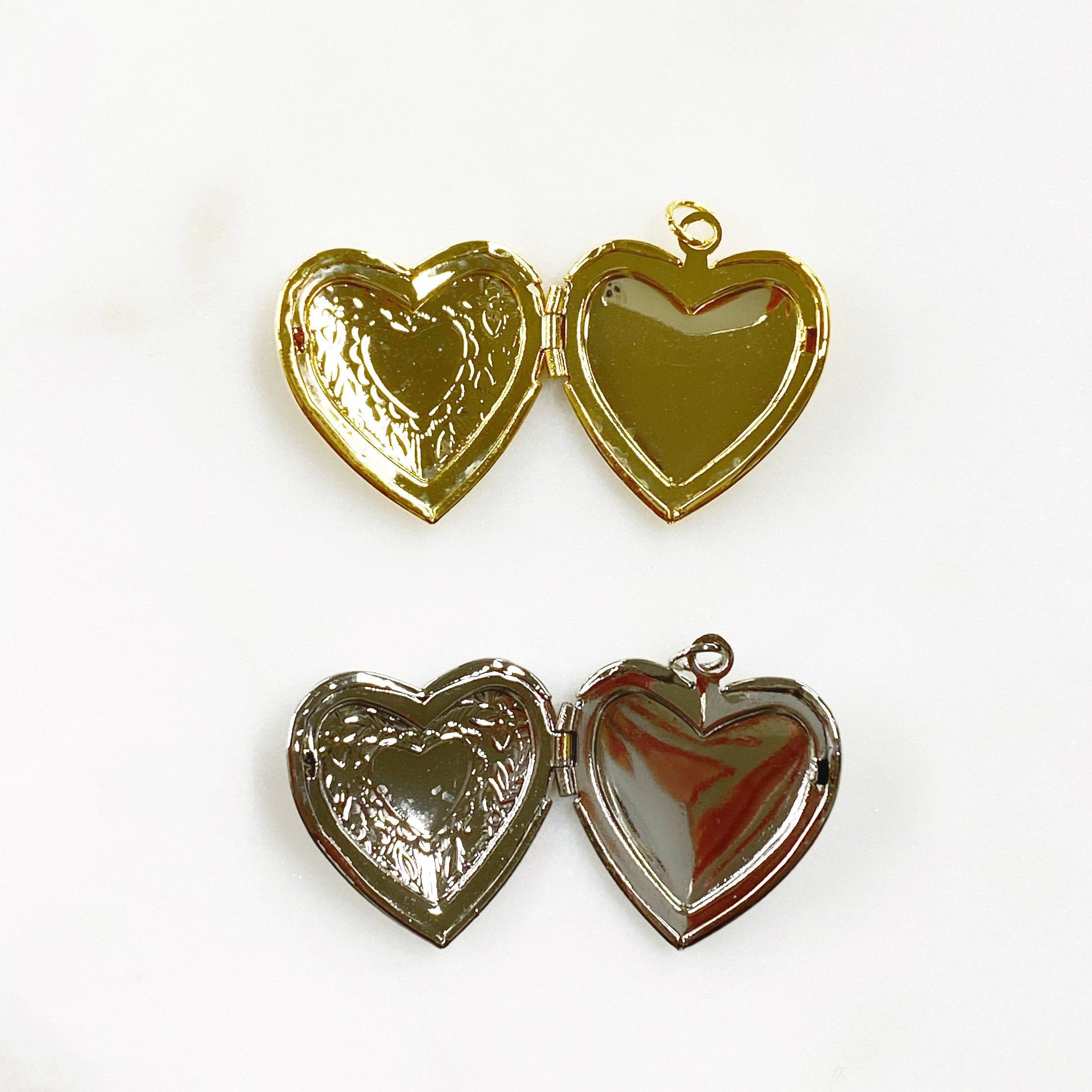 27mmx23mm Base Metal Heart Shaped Locket Gold or Silver Locket