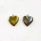 27mmx23mm Base Metal Heart Shaped Locket Gold or Silver Locket