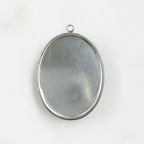 Base Metal Large Oval Silver Locket Charm Locket Friendship & Love