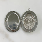 Base Metal Large Oval Silver Locket Charm Locket Friendship & Love