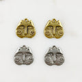 Pewter Owl Charm Antique Gold or Antique Silver Animal Charms