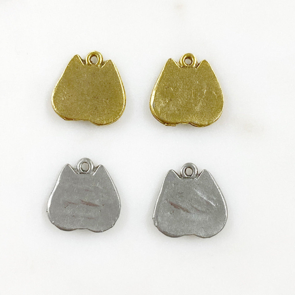 Pewter Owl Charm Antique Gold or Antique Silver Animal Charms