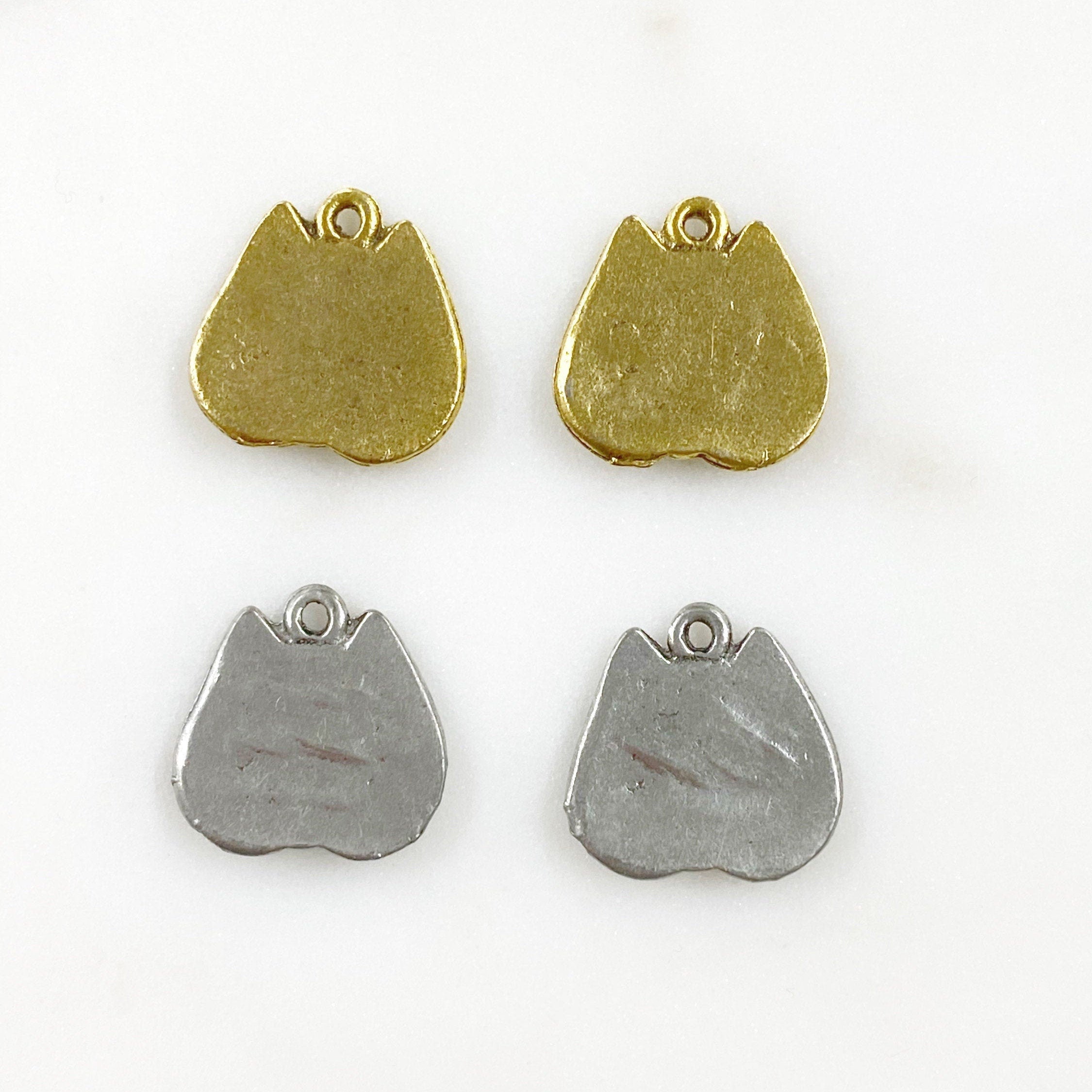 Pewter Owl Charm Antique Gold or Antique Silver Animal Charms