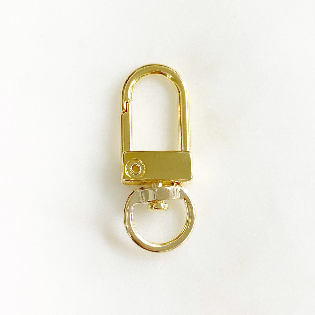 Gold Plated Swivel Clasp Lobster Buckle Swivel Snap Hook Push Gate (2pc)