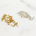 Sterling Silver or 14K Gold Filled 2.1mm Cubed Beads or Beads (25pc)