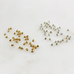 Sterling Silver or 14K Gold Filled 2.5mm Cubed Beads or Beads (25pc)