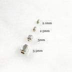 Sterling Silver or 14K Gold Filled 2.5mm Cubed Beads or Beads (25pc)