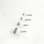 Sterling Silver 3.5mm Cubed Beads and Beads (25pc)