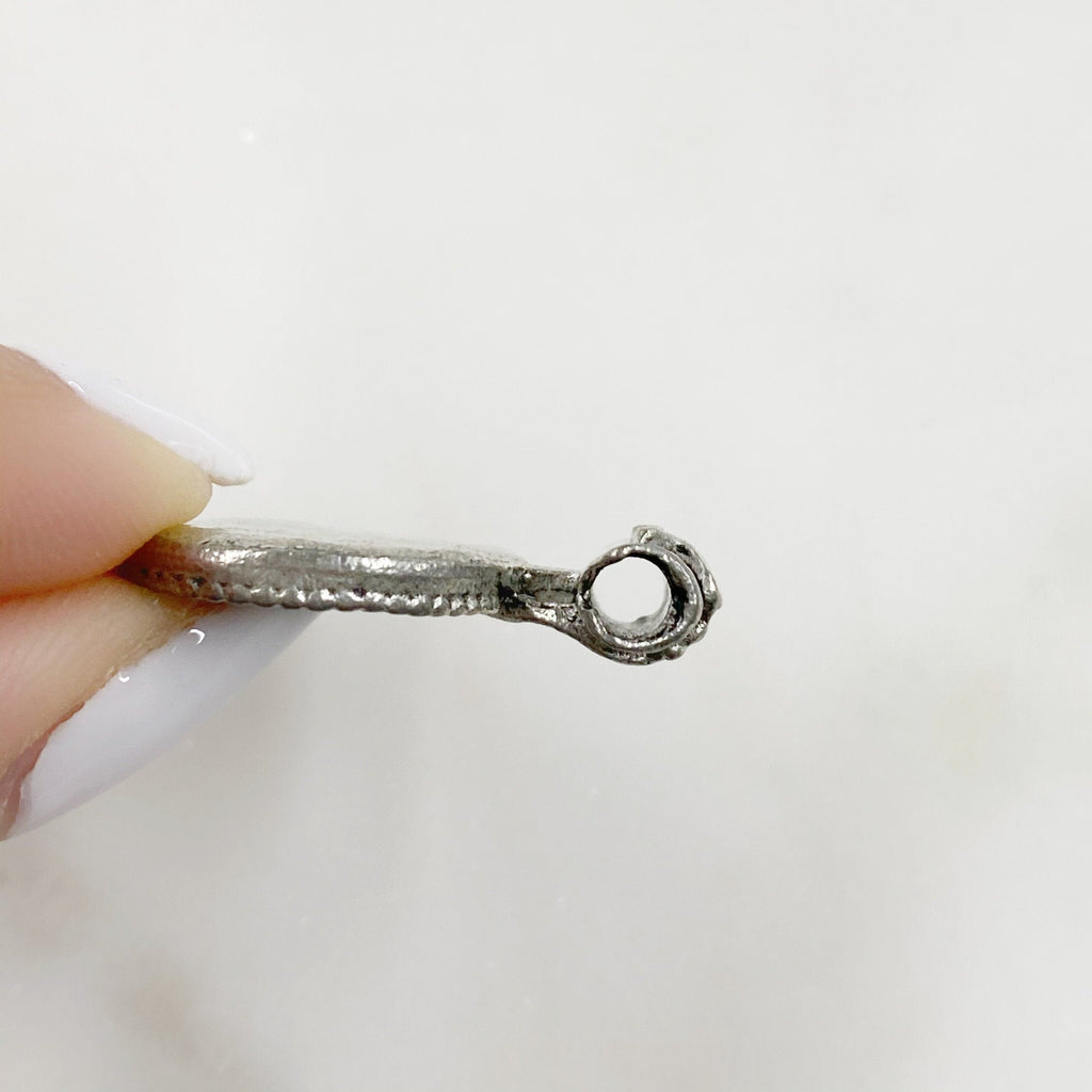 24mmx26mm Pewter Antique Silver Pendent Charm Bail Vintage Scroll Charm (2pc)