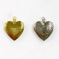 27mmx23mm Base Metal Heart Shaped Locket Gold or Silver Locket