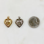 Base Metal Heart Locket Charm Locket Gold or Silver Love
