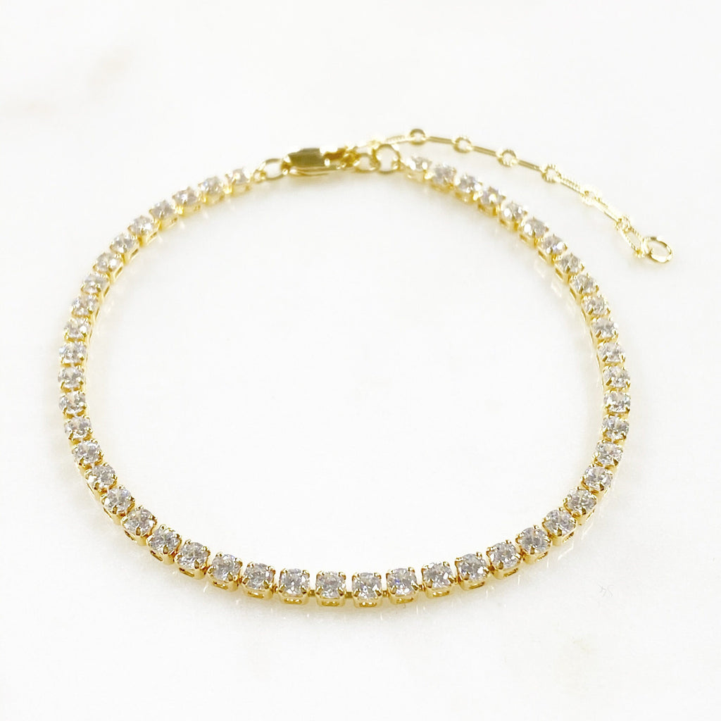 Gold Plated Pavé All Day Bracelet Cubic Zirconia Ready to Wear
