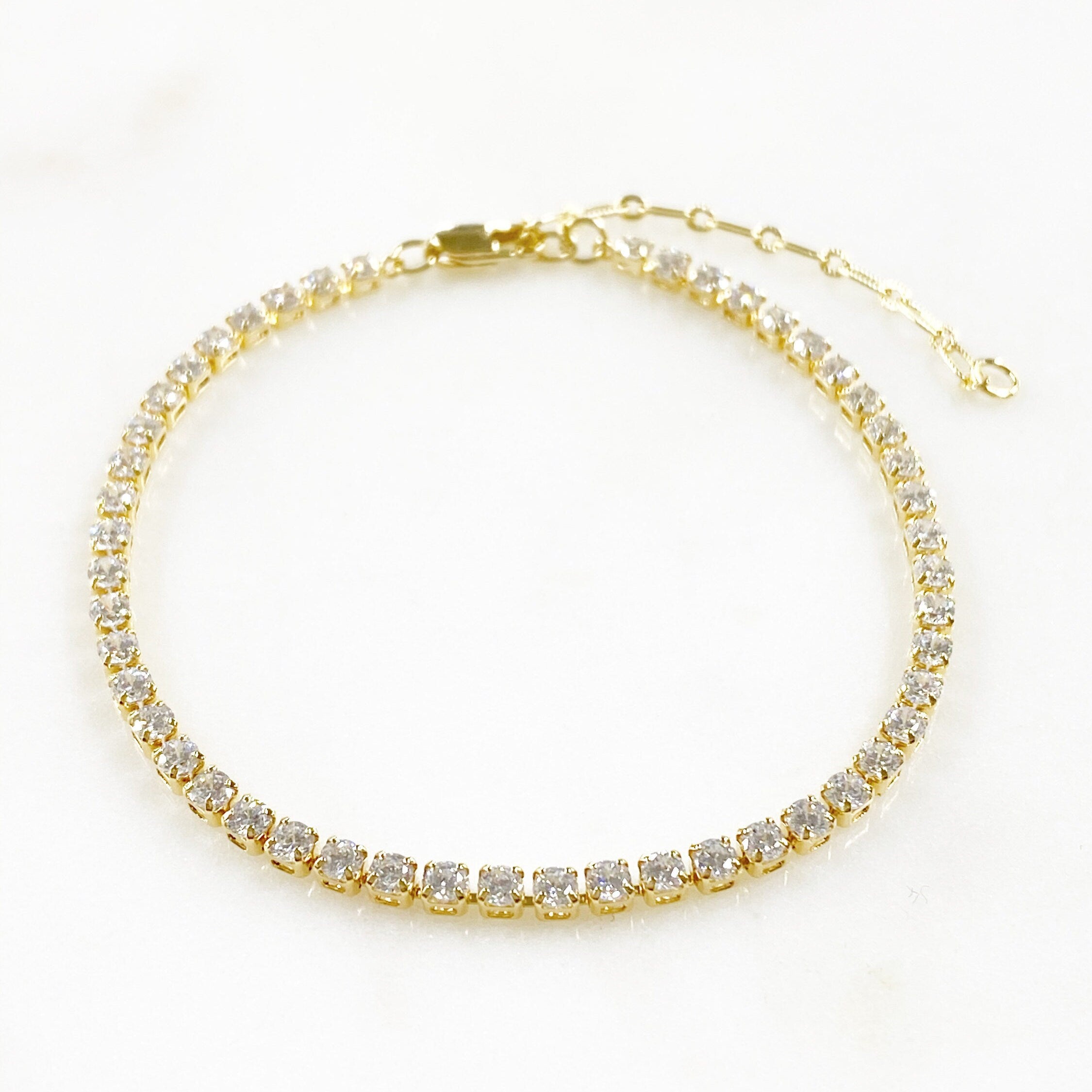 Gold Plated Pavé All Day Bracelet Cubic Zirconia Ready to Wear