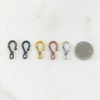 24mmx12mm Pewter S Hook Twisted Detail Clasp Findings (2pc)