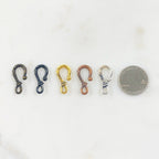 Pewter S Hook Twisted Detail Clasp Findings (2pc)