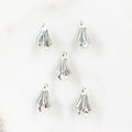 5mmx10mm Sterling Silver Pinch Bail Necklace Pendant Findings (5pc)